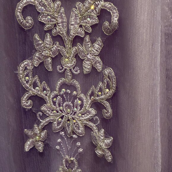 Lilac Tulle Sleeveless A-Line Gown by Jovani 59046 Size 4 NWT - Picture 5 of 10